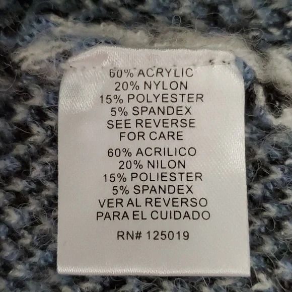 JOSEPH A. Plaid V-Neck Long Sleeve Oversized Sweater SIZE: M - Picture 7 of 9